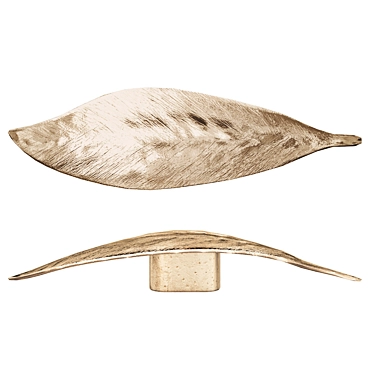 Elegant Leaf Furniture Handle 3D model image 1 