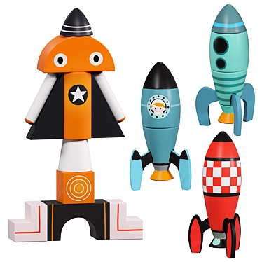 Interstellar Building Blocks with Rocket 3D model image 1 