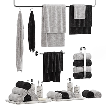 Bathroom Towel Set & Accessories 3D model image 1 