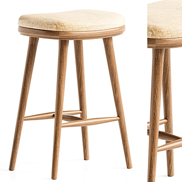 Modern Tab Bar Stool 3D model image 1 