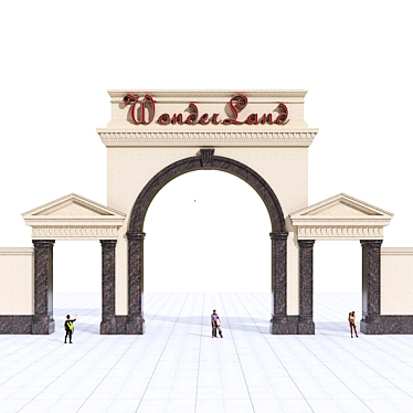 Park Entry Archway 3D model image 1 