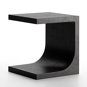 Modern Cement Accent Side Table 3D model image 1 