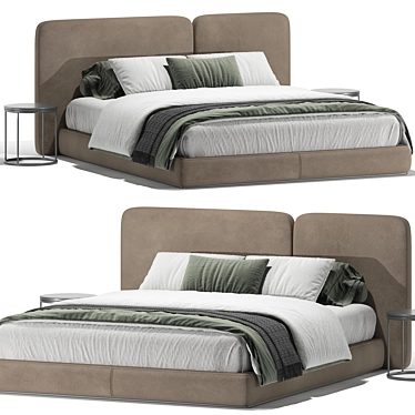 Modern Dunes Bed 2013 Collection 3D model image 1 