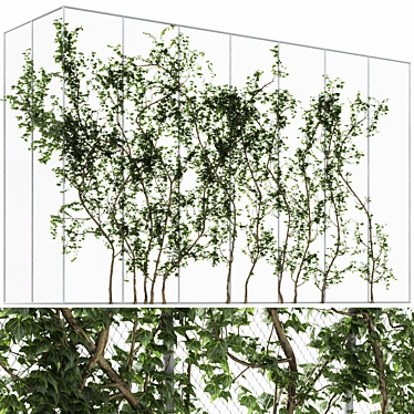 Ivy Mesh Fence Decor Accent 3D model image 1 