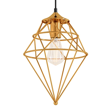 Elegant Gem Filament Ceiling Light 3D model image 1 