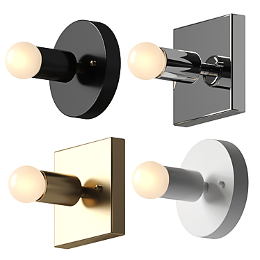 Retro Vibes Sconce Duo 3D model image 1 