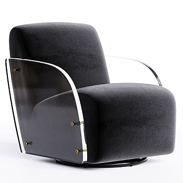 Modern Perla Swivel Chair in Millenium Design 3D model image 1 