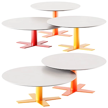 Modern CROIX Coffee Tables Set 3D model image 1 