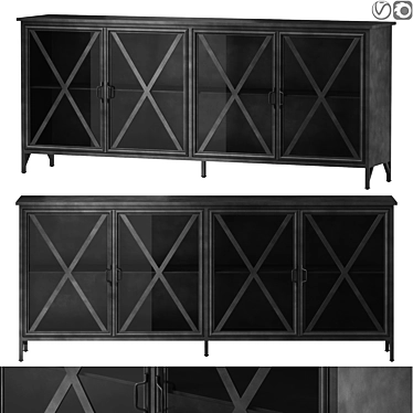 Sleek Poppy Sideboard for Homes 3D model image 1 