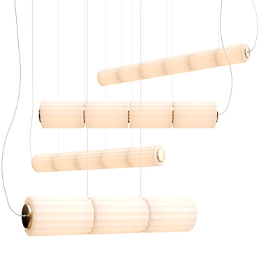 Sleek Modern Column Pendant Light 3D model image 1 