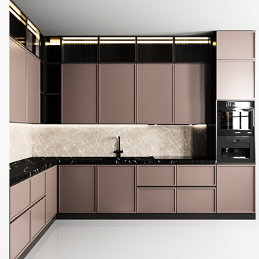 Modern Kitchen Design Models 3D model image 1 