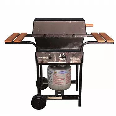 Game-Ready 3D Propane Grill Model 3D model image 1 