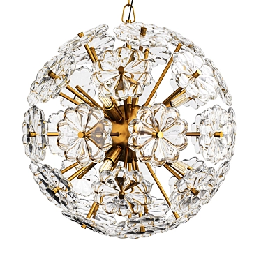 Glass Flowers Sputnik Chandelier: D32 3D model image 1 