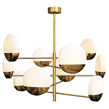 Elegant Perla Chandelier 10 3D model image 1 