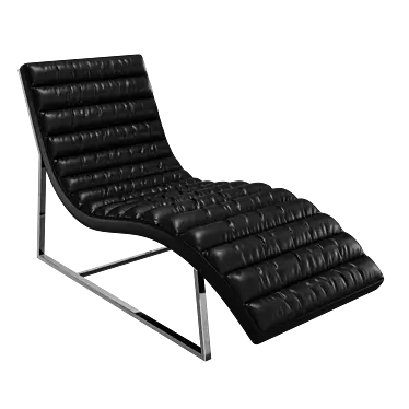 Bardot Stainless Steel Chaise Lounge 3D model image 1 