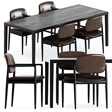  Elegance Ensemble: Yoko Chair & Zhang Table 3D model image 1 