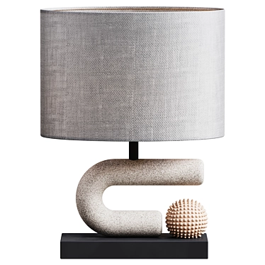 Carlo Low Table Lamp with Shade 3D model image 1 