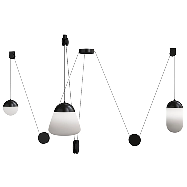 Globe Cluster Pendant Light 3D model image 1 