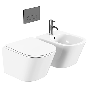 Art&Max Maxima Wall-Hung Toilet 3D model image 1 