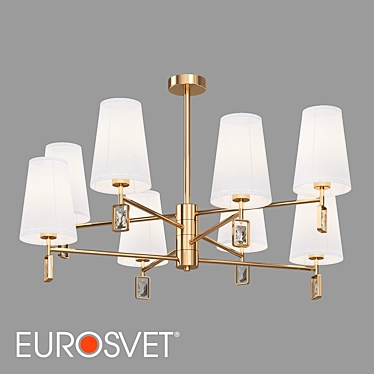 Classic Crystal Chandelier Eurosvet 60137/8 Milazzo 3D model image 1 