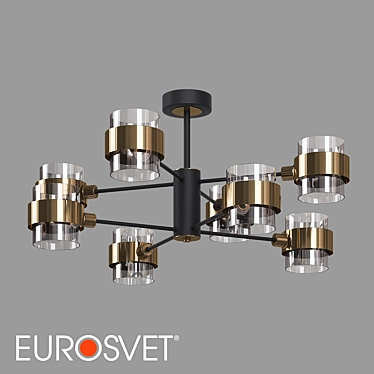 Eurosvet Arcada Ceiling Light 8-Lamp 3D model image 1 