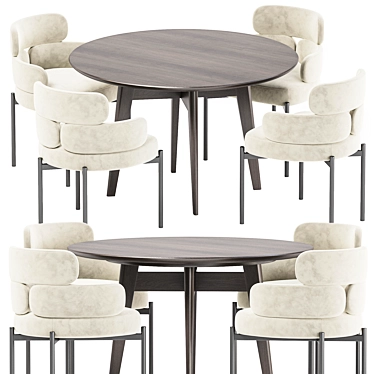 SYLVIE Chair Dining Set Collection 3D model image 1 