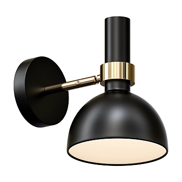 Modern Wall Sconce Black/Brushed Brass 3D model image 1 