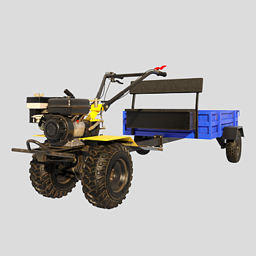 High-Powered Utility Tractor 3D model image 1 