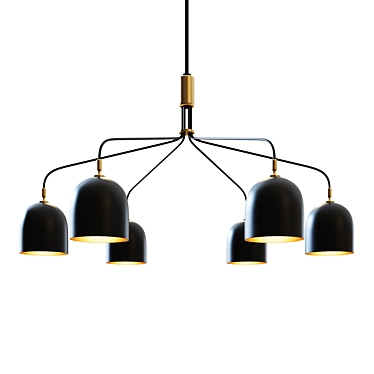 Elegant Howard Metal Chandelier 3D model image 1 