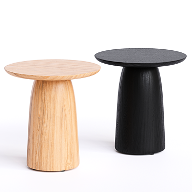 Round Teak Garden Side Table 3D model image 1 