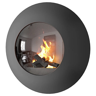 LensFocus Fireplace Display Stand 3D model image 1 