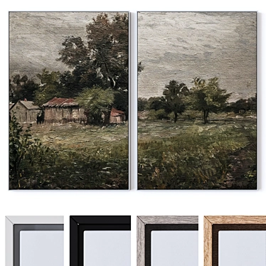 Multi-Frame Wall Painting Set 3D model image 1 