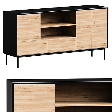 Modern Minimalist Blackbird Sideboard 3D model image 1 