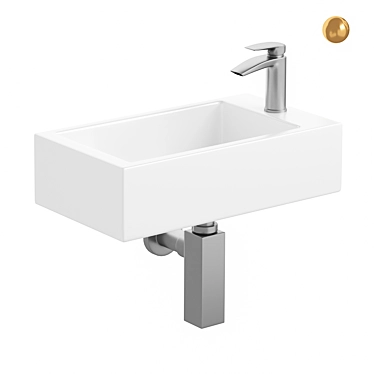 Milano Elswick Wall Hung Basin 3D model image 1 