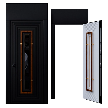 Modern Grace Door Panel 3D model image 1 