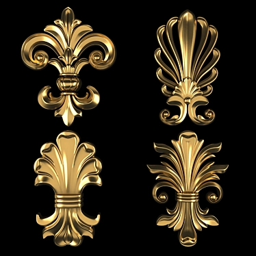 - Translate: The description is already in English.

- Title: Gold Gypsum Blend Ornament Collection 3D model image 1 