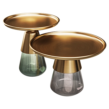 Classico Round Side Tables Collection 3D model image 1 