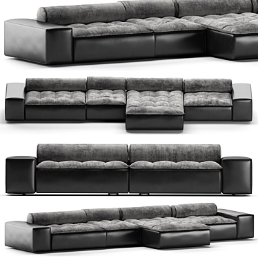 Baxter Miami Roll Sofa Set 3D model image 1 