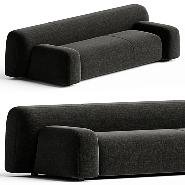 Modern Modular Suiseki Sofa System 3D model image 1 