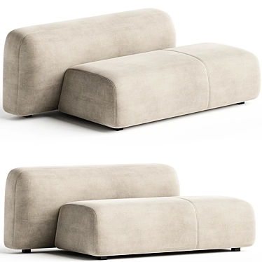 Modern Modular Suiseki Sofa System 3D model image 1 