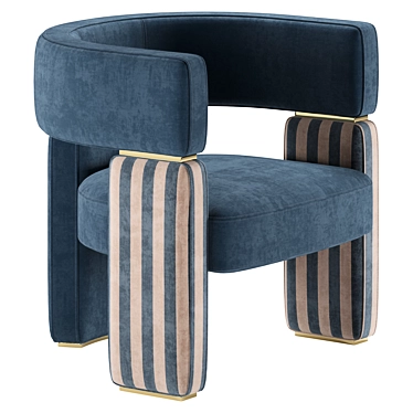 Sophisticated Fendi Margaret Armchair 3D model image 1 