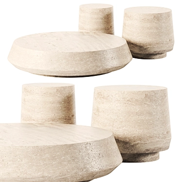 Timeless Concrete Decor Set 3D model image 1 