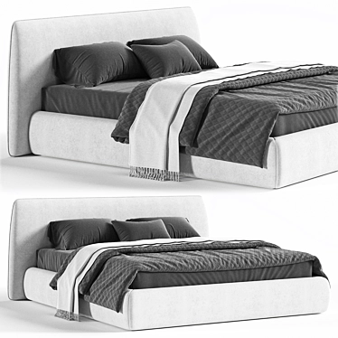 Sleek Modern Boca Slim Bed 3D model image 1 