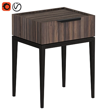 Metropolitan Esperia Bedside Table 3D model image 1 