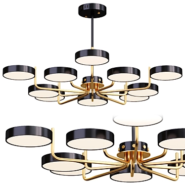 Sleek TAVIS Modern Chandelier 3D model image 1 