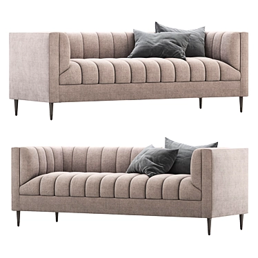 Modern Poly Upholstered Milton Sofa 3D model image 1 