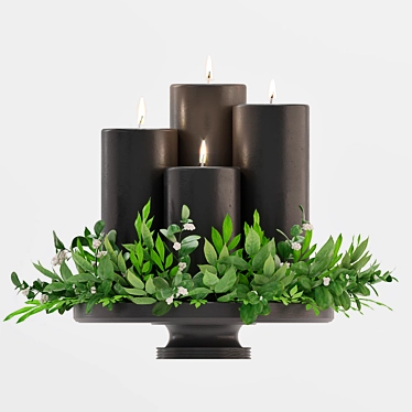 Decorative Candle Set 3D model image 1 