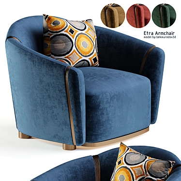 Etra Armchairs: Elegant Comfort Design 3D model image 1 