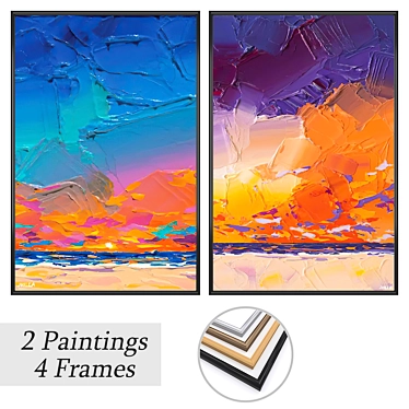 Artwork Set with Frame Options 3D model image 1 