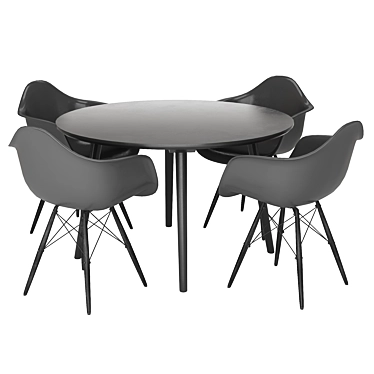 Modern Dining Table Set 180 3D model image 1 